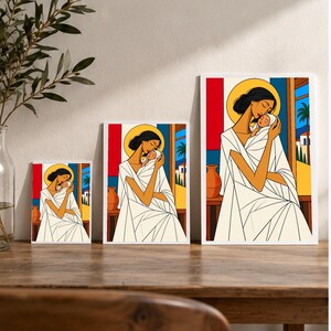 A Mother's Embrace — digital illustration shown as a display example. No physical item, frame or props included.