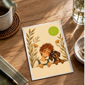 Green Sun Friendship — digital illustration shown as a display example. No physical item, frame or props included.