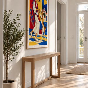Man Dancing With Dog — unframed fine art print. Frames and room accessories are not included.