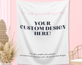 Custom Designed Backdrop | Full Color Cloth Banner for Birthday Party, Baby Shower, Bachelorette Wedding| Sorority or Business or Trade Show