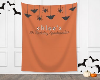 Completely Customizable Halloween Spooktacular Party Banner | Baby Shower, Birthday or Halloween Party Backdrop | Little Boo | Spooky One