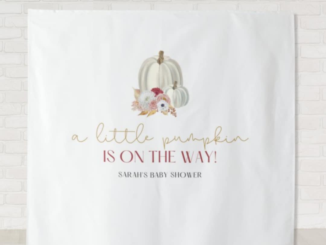 A Little Pumpkin is on the Way Personalized Baby Shower Etsy