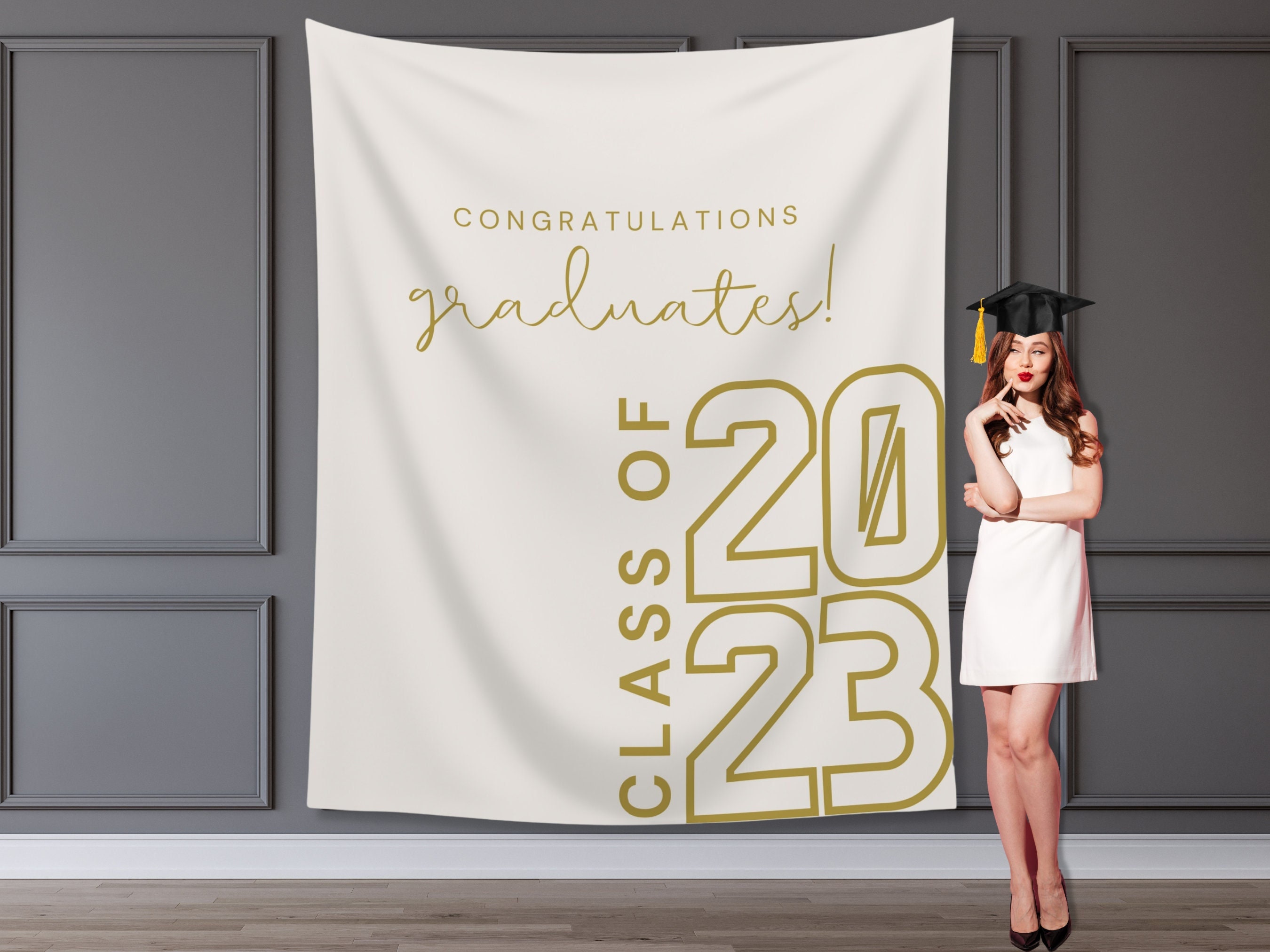 Class of 2023 Custom Graduation Party Backdrop Personalized pic