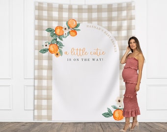 "A Little Cutie Is On The Way" Baby Shower Decal - Peel & Stick Party Banner Sign