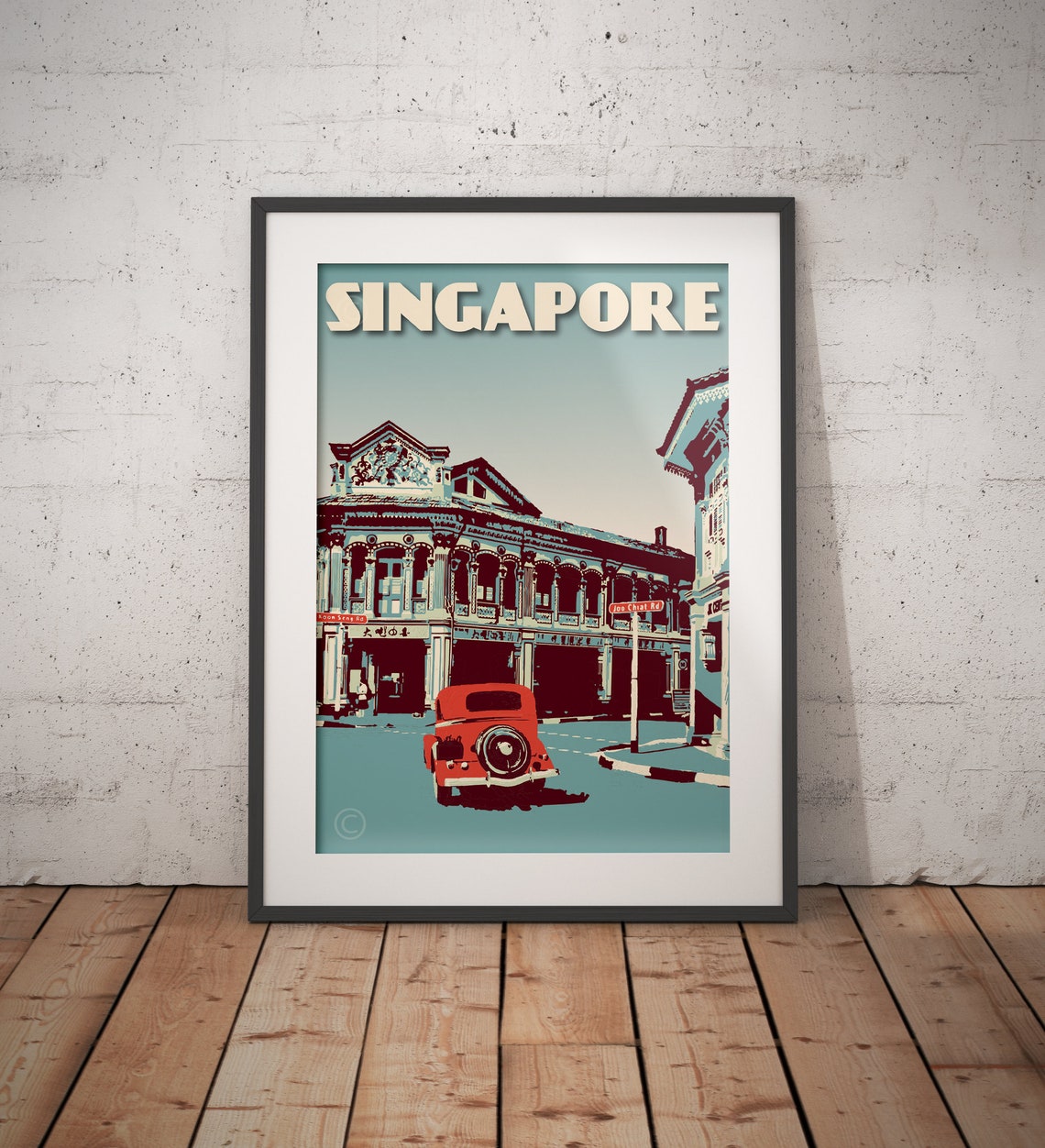 Singapore Print Set Set of 6 Prints Travel Wall Decor Etsy