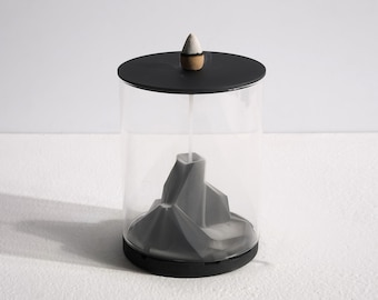 Concrete backflow incense holder - Caldera | Incense Waterfall | Cement Incense burner | Modern minimalist home decor | Present Gift Him