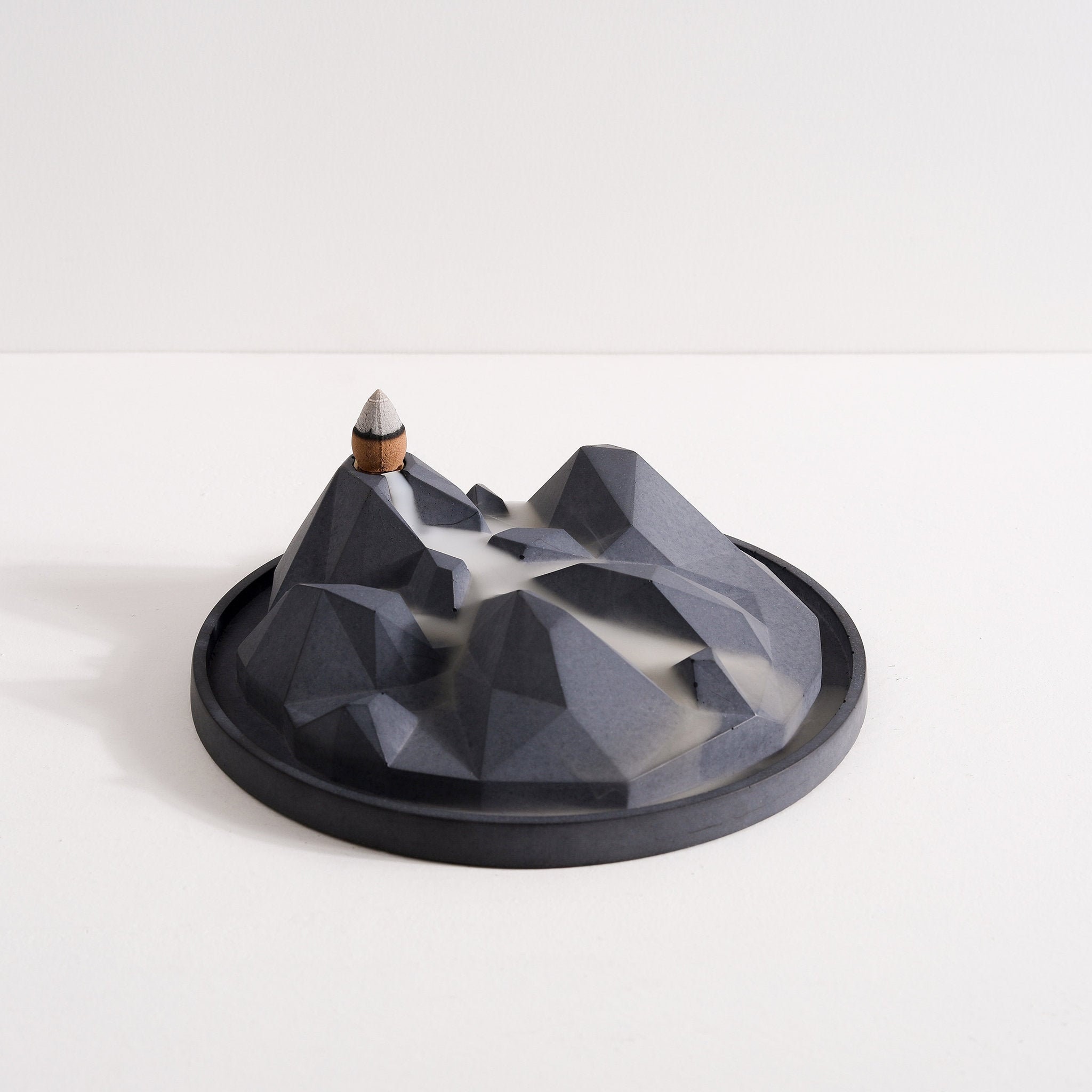 Concrete backflow incense holder - Valley of Fog | Incense Waterfall Fountain | Incense burner | Modern minimalist decor | Gift Present Him