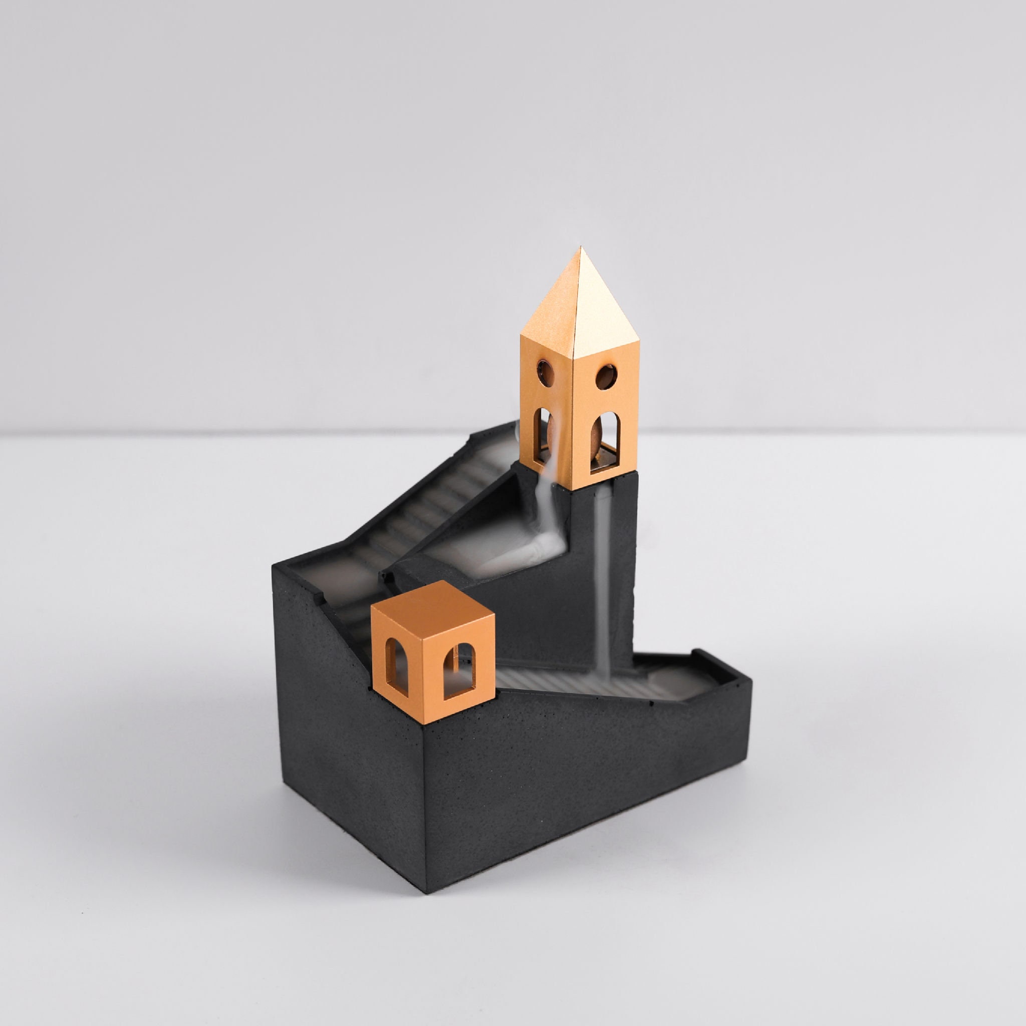 Support d'encens à Refoulement en Béton - Cloud Keep | Fontaine de Cascade Brûleur Décoration Intéri