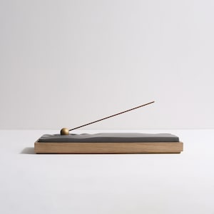 Concrete incense holder Ripple Original Gray Meditation Zen Mindfulness Incense burner Modern minimalist home decor Gift Present image 9