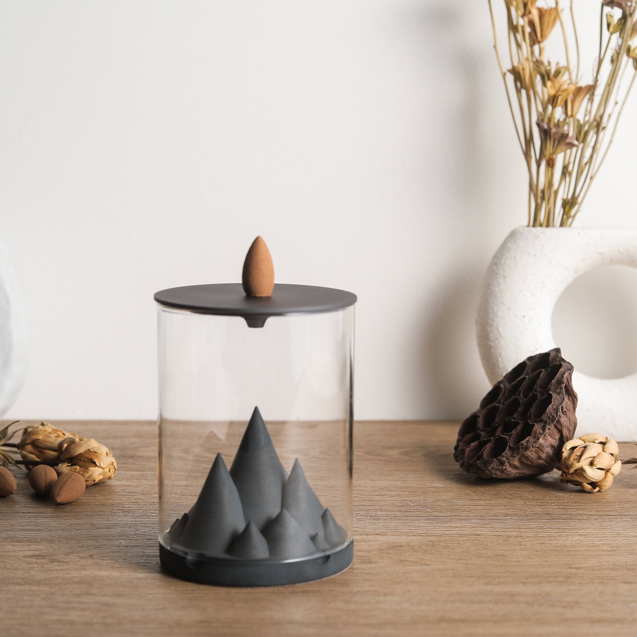 Concrete Backflow Incense Holder - Karst | Incense Waterfall