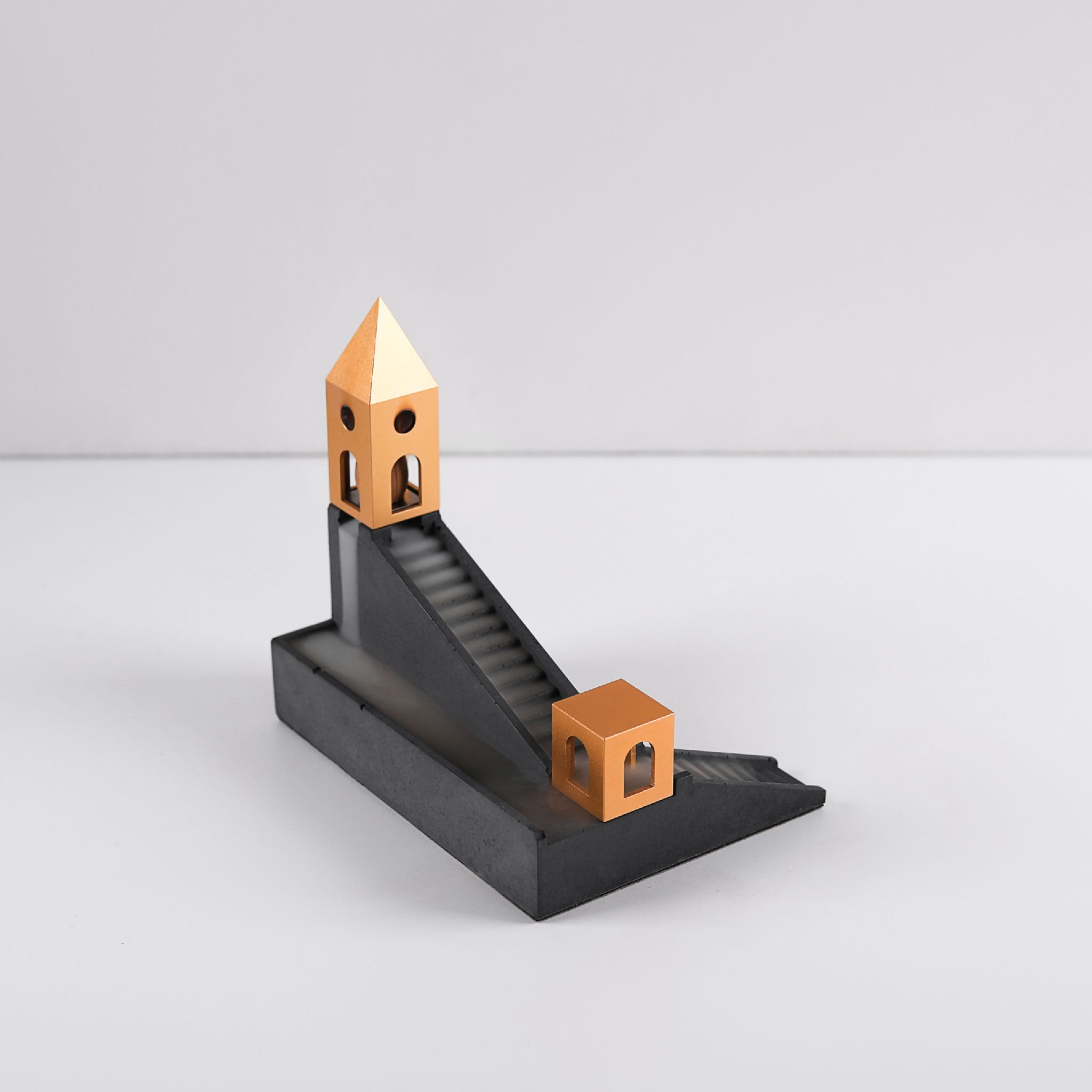 Support d'encens à Refoulement en Béton - Cloud Stairs | Cascade Brûleur Ciment Décoration Intérieur