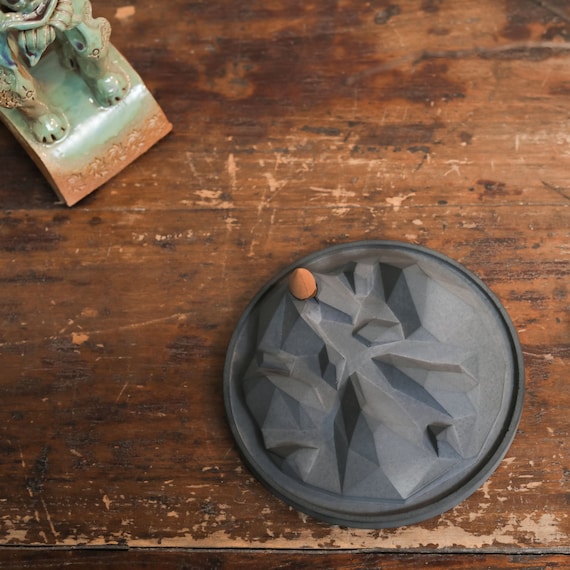 Concrete Backflow Incense Holder - Valley of Fog | Incense