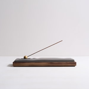 Concrete incense holder Ripple Original Gray Meditation Zen Mindfulness Incense burner Modern minimalist home decor Gift Present image 6
