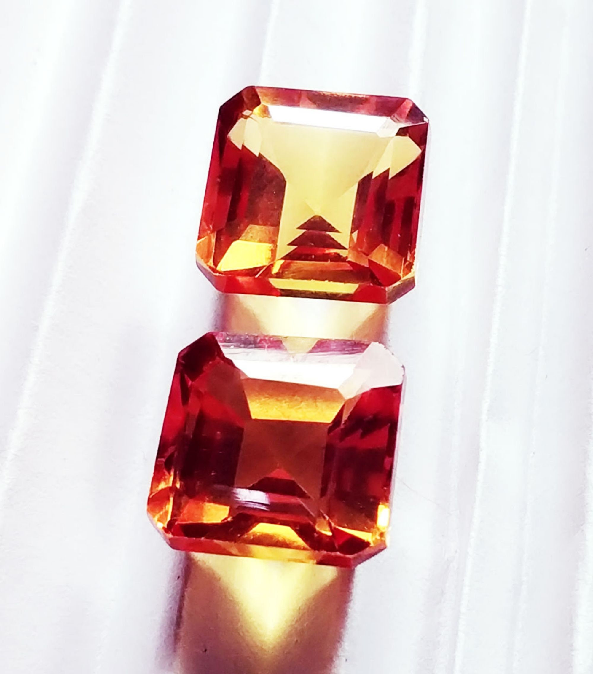 Loose Gemstones 8 to 10 Cts 2 Pieces Natural Orange Sapphire Etsy