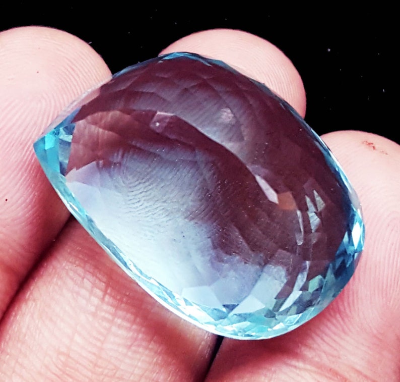Loose Gemstone Light Blue Aquamarine Between 47 to 52 Cts Certified Free Shipping With Free Gift