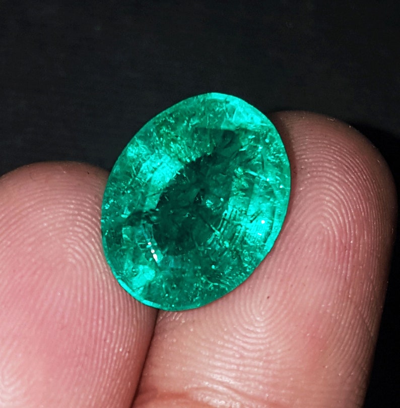 Loose Gemstones Natural Emeralds 8.20 Cts Certified Colombian Etsy