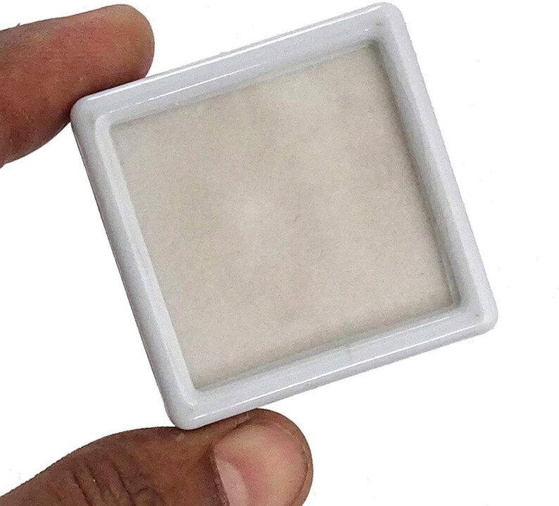 Gemstone Display Box Storage Tool Coin Jar 3x3cm,White -Pack of 20 Pcs