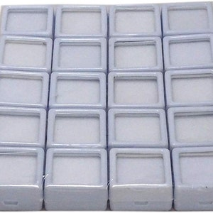 Gemstone Display Box Storage Tool Coin Jar (4x4cm,White)-Pack of 20 Pcs With Free Shipping