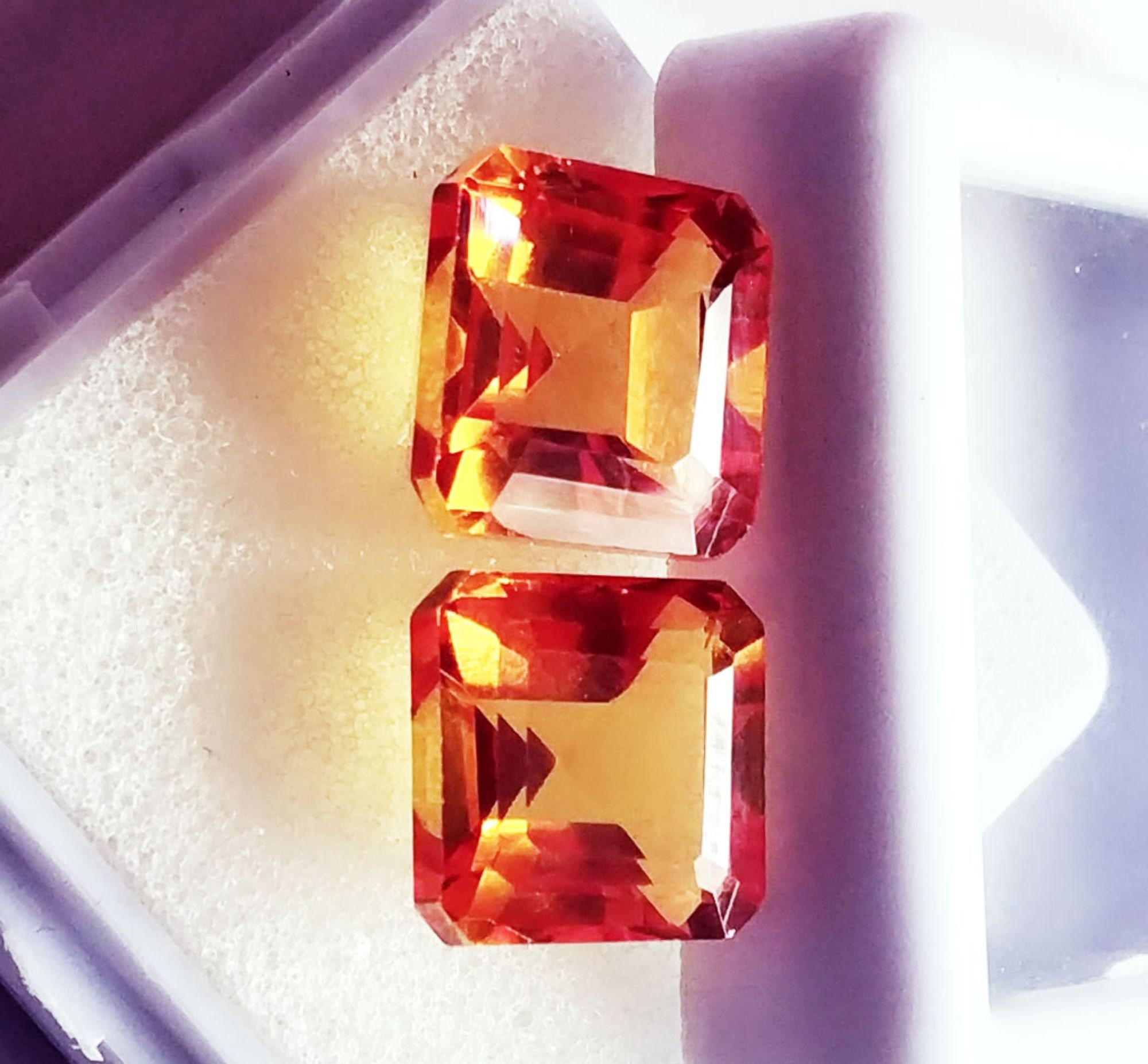 Loose Gemstones 8 to 10 Cts 2 Pieces Natural Orange Sapphire Etsy