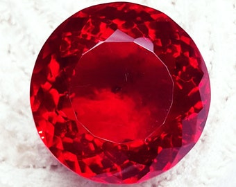 Red Topaz Loose Gemstone 65.75 Ct Certified With Free Shipping