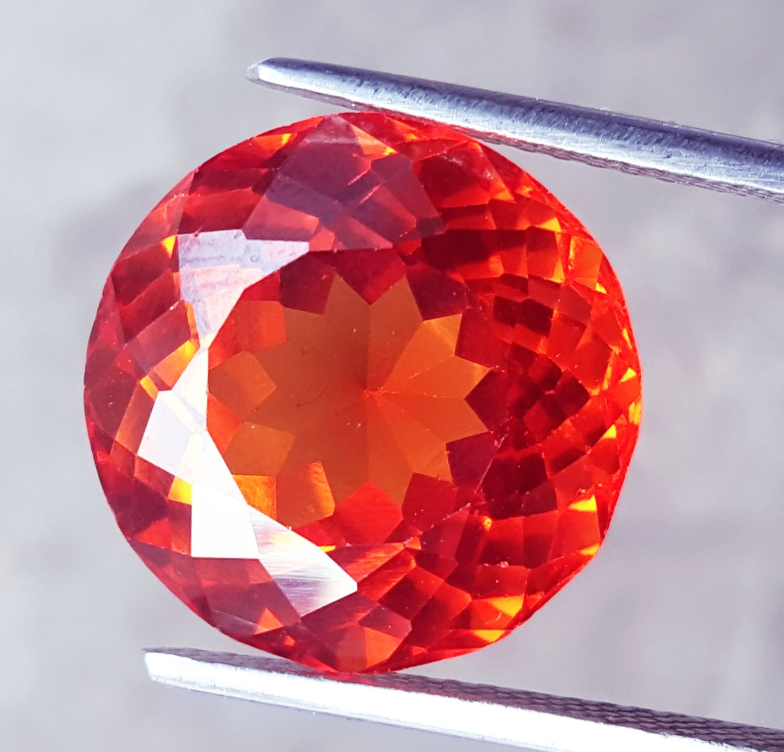 Natural Orange Sapphire 24.95 Ct Certified Loose Gemstone With Etsy