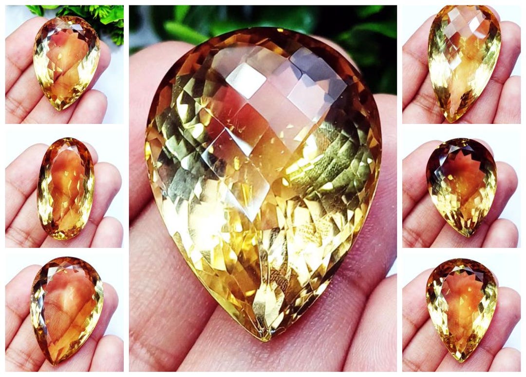 Zytrin R Natürlicher Brasilianischer Zitrin Edelstein (66 bis 92 Ct) - Etsy.de