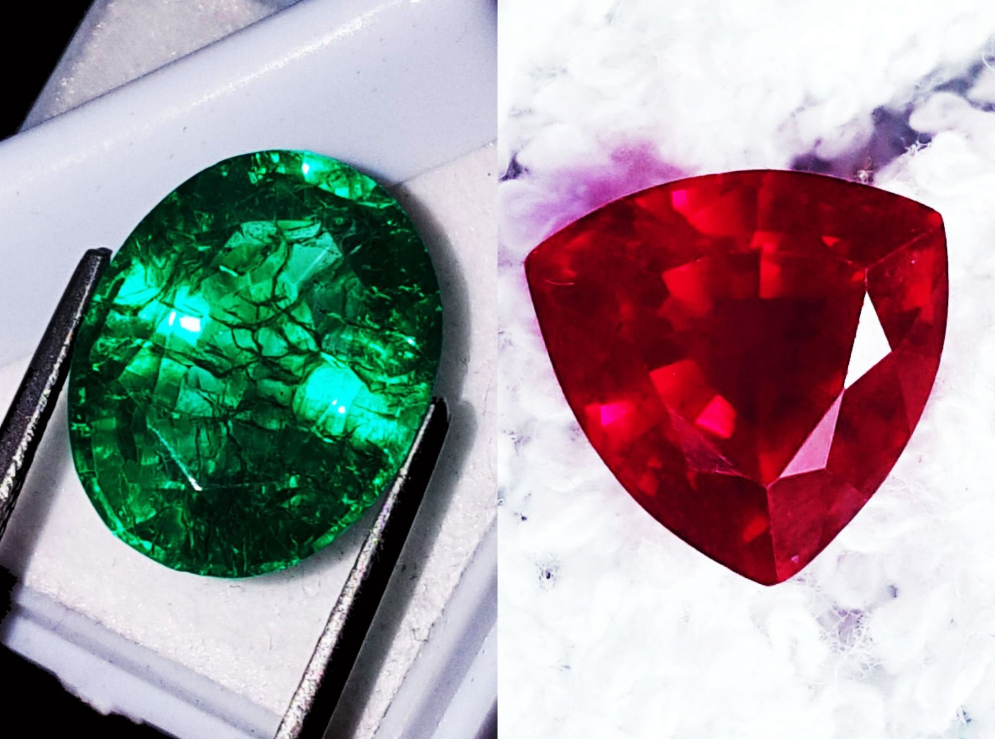 Certified Loose Gemstone Natural Emeralds & Ruby 8 to 10 Cts Etsy