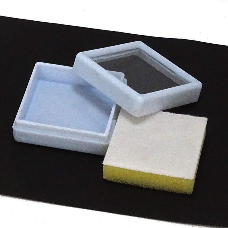 Gemstone Display Box Storage Tool Coin Jar 3x3cm,White -Pack of 20 Pcs
