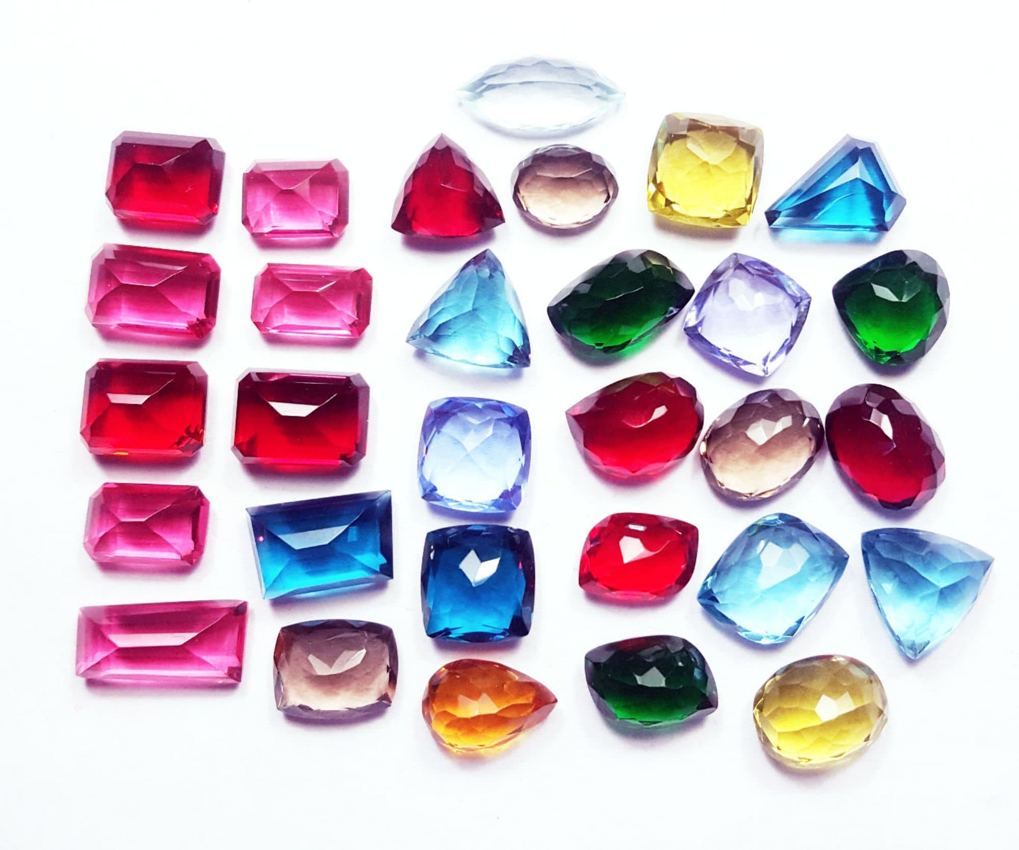 Loose Gemstone 263.75 Cts / 31 Pcs Brazilian LabCreated Mixed Etsy