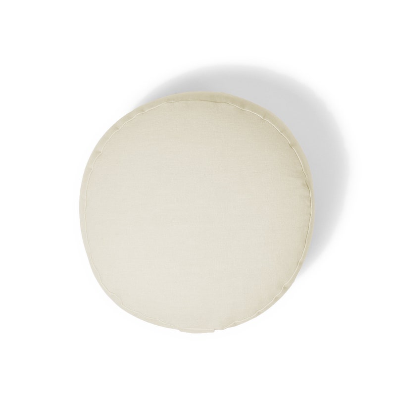 Organic Round Meditation Cushion Vanilla Meditation Etsy