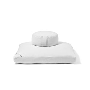 Organic Meditation Cushion Set - cloud || meditation pillow, yoga, meditation set, meditation cushion, meditation room, zafu zabuton set