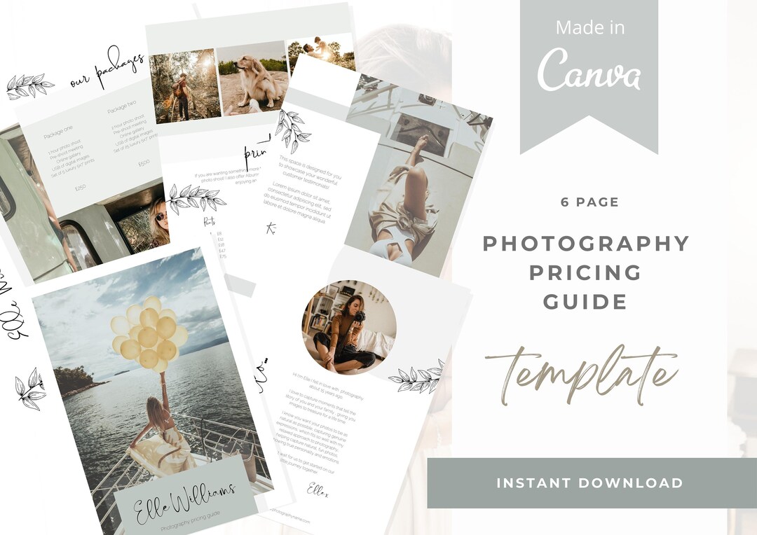 Photography Rates Per Hour Brochure.pdf Photography Pricing Guide Template: Customisable Brochure (digital ...