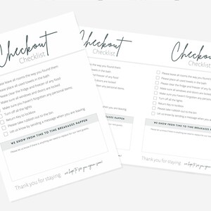 Checkout Checklists | Canva Template | Airbnb | Host | VRBO ...