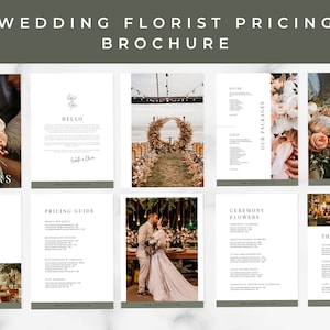Wedding Florist Bundle: Pricing Brochure & Social Media Templates for Florist Businesses Magnolia Fern image 2
