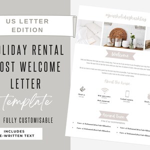 Welcome Letter | Canva Template | AirBnb | Host Guide | Airbnb Host Welcome Letter | Home Rental | Vacation | US Letter | VRBO | Harmony