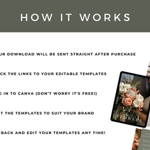 Wedding Florist Bundle: Pricing Brochure & Social Media Templates for Florist Businesses Magnolia Fern image 7