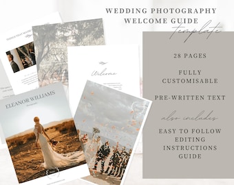 Wedding Photography Pricing Guide Template | Canva Portfolio (Instant Download)