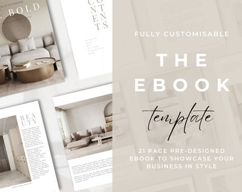 eBook Template to showcase your business in style. Great for Portfolios, brochure making or as a magazine Template, digital download,Be Bold