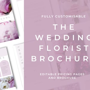 Wedding Florist Pricing Guide -  Brochure for Florists - Florist Templates that are easy to edit, Wisteria