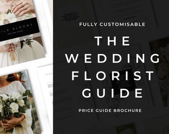 Wedding Florist Pricing Guide -  Welcome guide - Template for Florists - Florist Templates - Guide - Florist Brochure - Noir