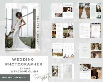 Customisable Wedding Photography Pricing and Portfolio Template, designed for convenience and to showcase your brand in style