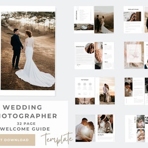 Modelo de preços de fotografia para fotógrafos de casamento | Modelo de preços de fotografia editável e portfólio totalmente personalizável