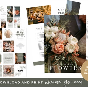 Wedding Florist Bundle: Pricing Brochure & Social Media Templates for Florist Businesses Magnolia Fern image 9