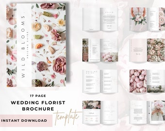 Customisable Wedding Florist Pricing Brochure Template | Professional Pricing Guide for Floral Designers - Blossom