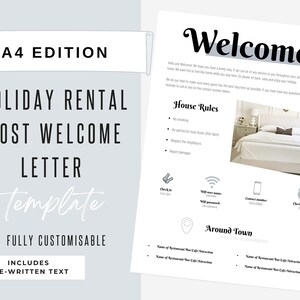 Airbnb Welcome Sign Template, Welcome Guide AirBnB, Airbnb Sign, Airbnb Check Out, House Rules, Airbnb Template, Starling