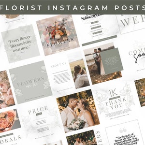 Wedding Florist Bundle: Pricing Brochure & Social Media Templates for Florist Businesses Magnolia Fern image 3