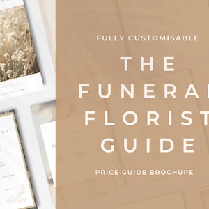 Funeral Florist Pricing Guide  -  Welcome guide - Template for Florists - Florist Templates - Guide - Florist Brochure - Harmony
