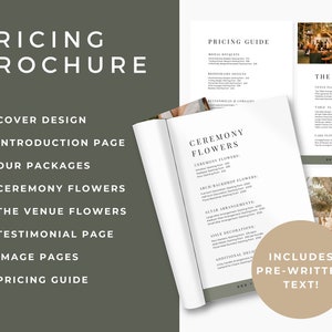 Wedding Florist Bundle: Pricing Brochure & Social Media Templates for Florist Businesses Magnolia Fern image 6