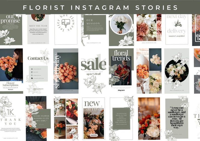 Wedding Florist Bundle: Pricing Brochure & Social Media Templates for Florist Businesses Magnolia Fern image 4