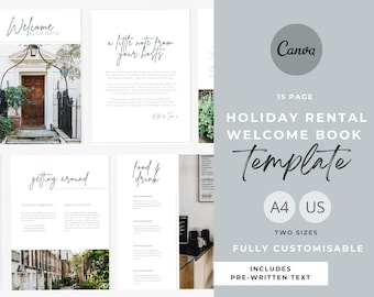 Airbnb Welcome Book Canva Template: Host Guide (Digital Download)